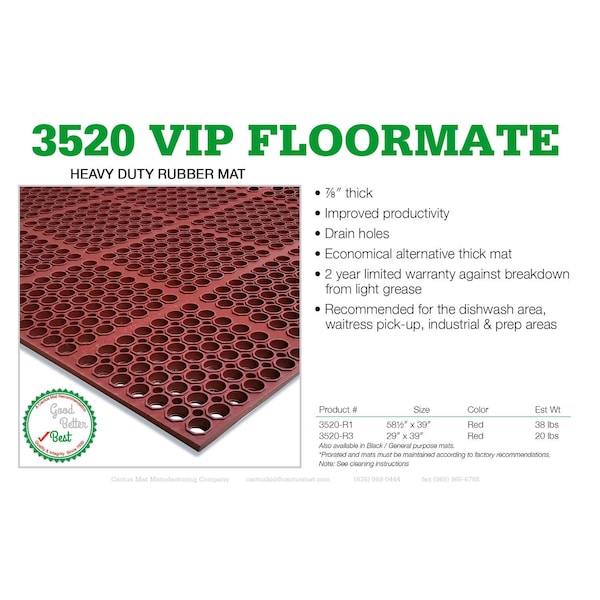 VIP Floor Mat Red 58 Extra 39